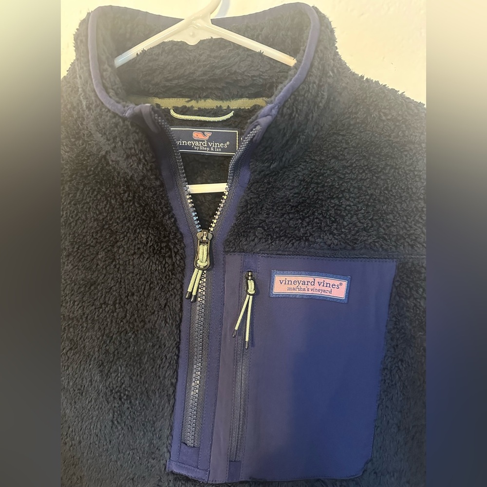 Vineyard Vines Men's Stillwater Sherpa Quarter Zip Pullover - Picture 5 of 9